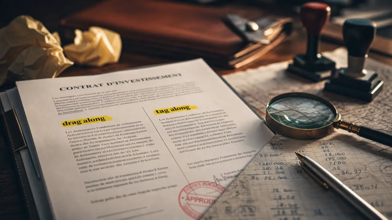 Drag along and tag along rights : clause sortie forcée vs droit de suite