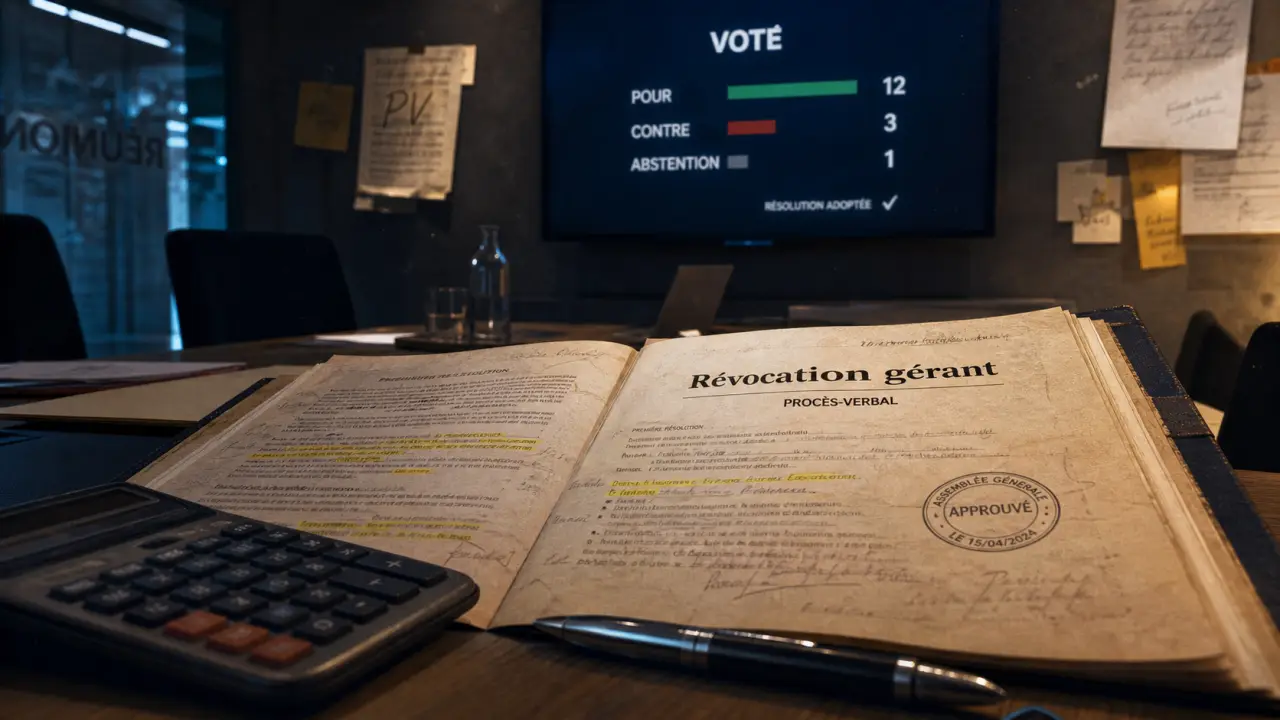 Révocation du gérant sarl : majorité, juste motif et indemnisation, dossier juridique