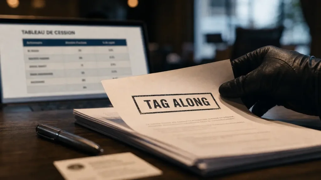 Tag along : la clause qui permet au minoritaire de sortir sans rester avec un nouvel associé majoritaire