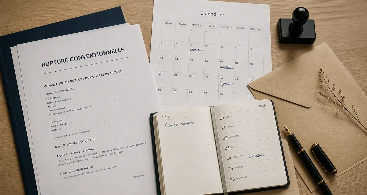 Calendrier du délai rupture conventionnelle pour sécuriser les 3 étapes de départ