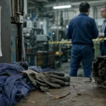 Droit de retrait au travail : danger imminent en atelier, zone balisée