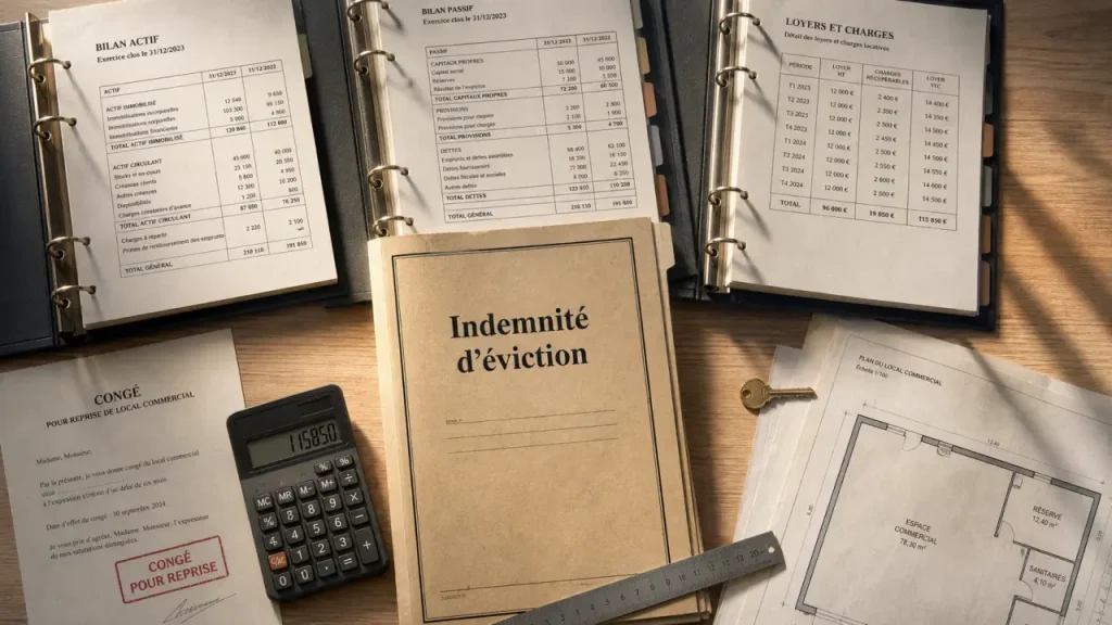 Indemnité d’éviction bail commercial : 2 ans pour agir, fonds de commerce et frais à chiffrer
