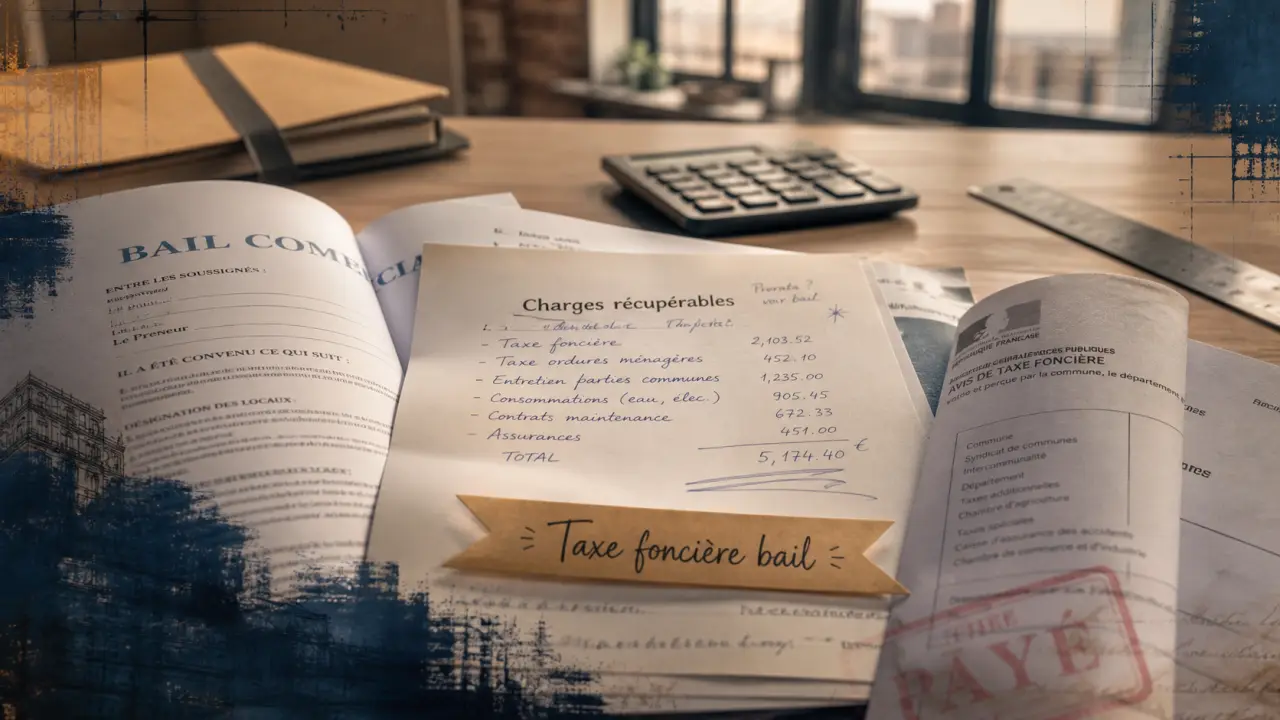 Taxe foncière bail commercial : charges et clause expresse