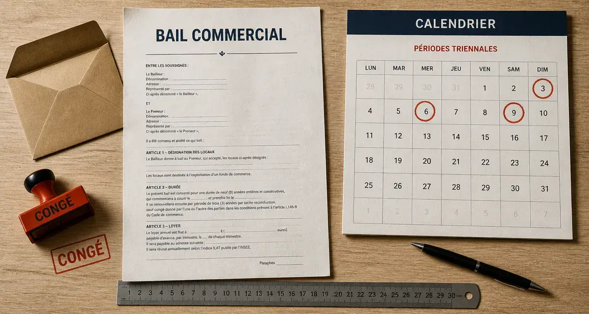 Bail commercial et resiliation : préavis 6 mois ou repartir pour 3 ans