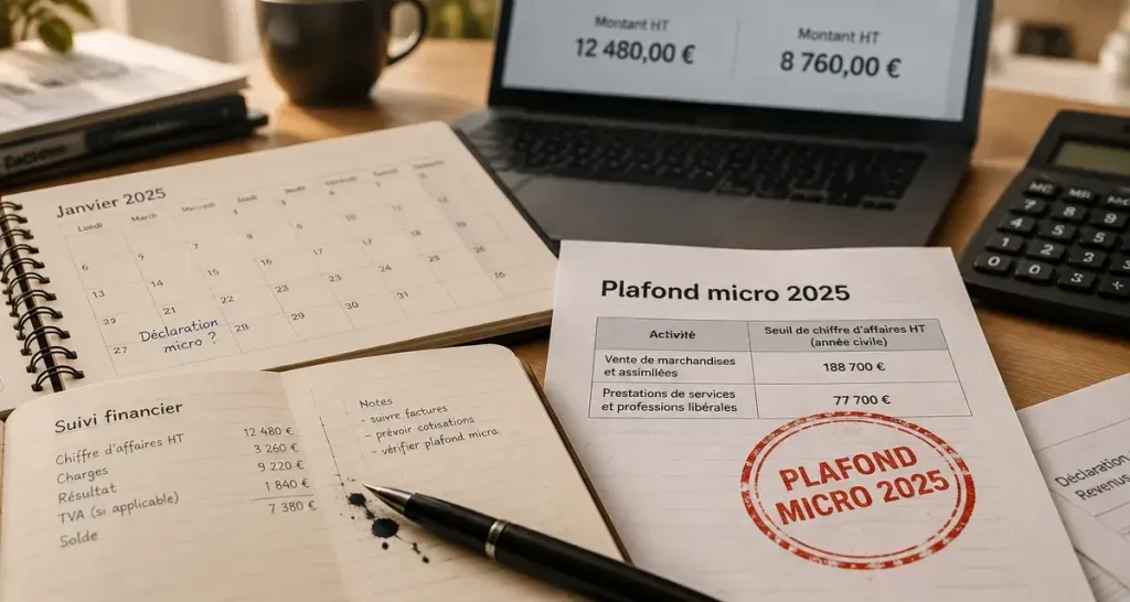 Plafond micro-entreprise 2025 : 188 700 € ou 77 700 € selon l’activité